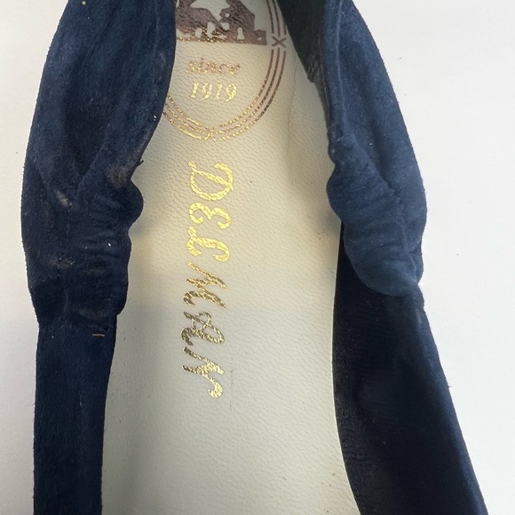 Delman Ballet Flats Womens Size 7.5M Navy Blue Suede Loafers - Picture 6 of 9